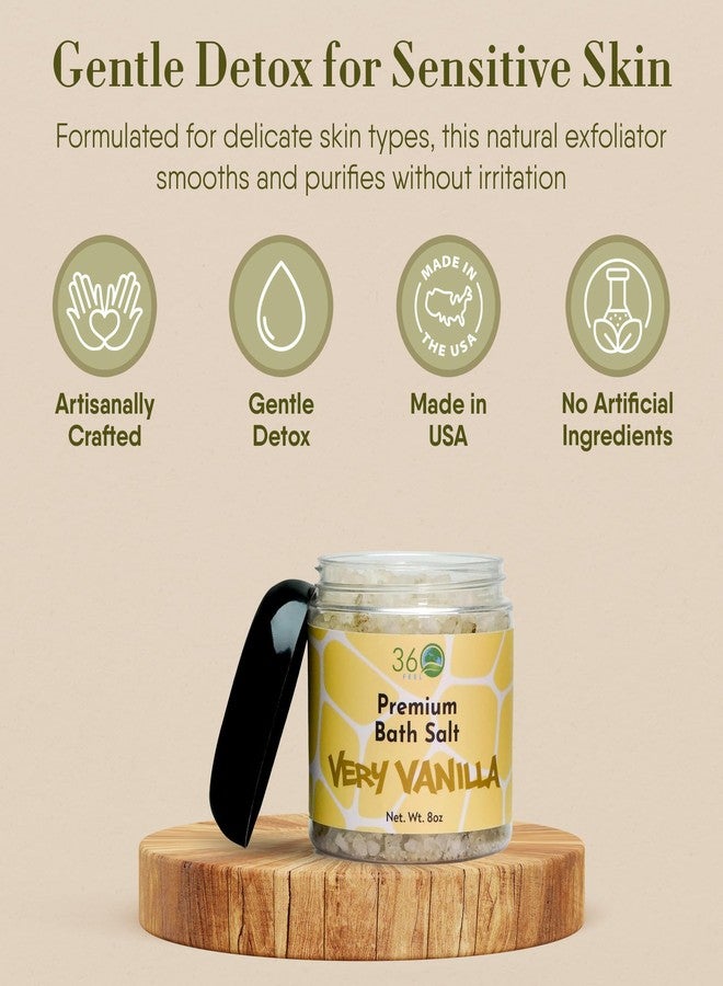 360Feel Very Vanilla Bath Salt for Detoxifying & Nourishing Skin - All-natural & Vegan Body Exfoliator - Bath Soak for Sensitive Skin - Perfect for Facial, Body & Foot Scrubbing - Image 3